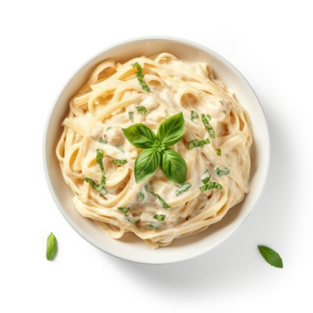 Pasta with Alfredo.